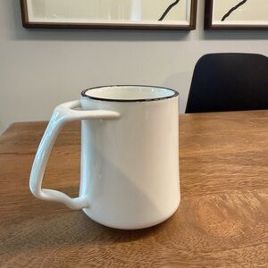 Dansk White Mug with Black Rim